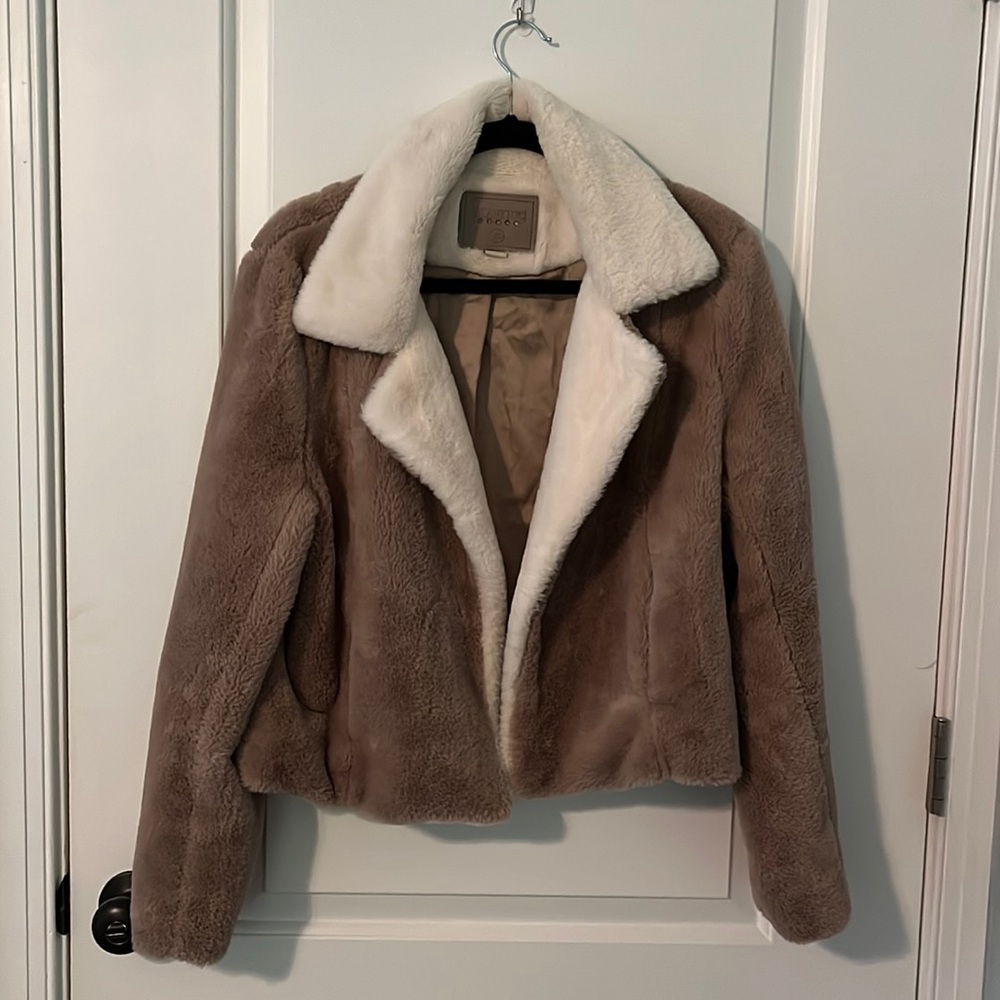 BlankNYC faux fur bomber jacket, size Medium